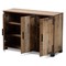Baxton Studio Cyrille Farmhouse Rustic Finished Wood 3-Door Shoe Cabinet 169-10887 - alternate 3